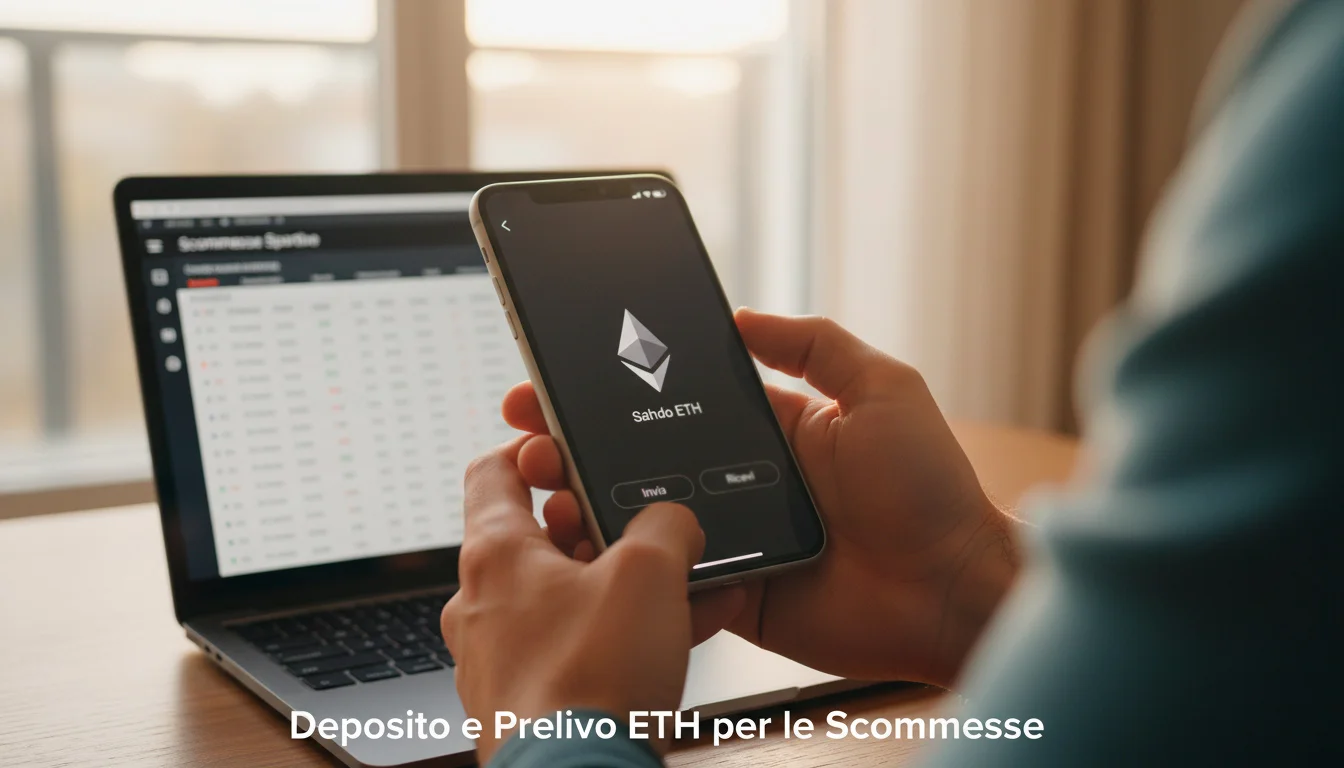 Procedura di deposito e prelievo Ethereum per scommesse sportive con wallet e transazioni